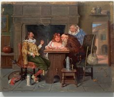 Huile sur panneau signé Guérin (1869-1916)