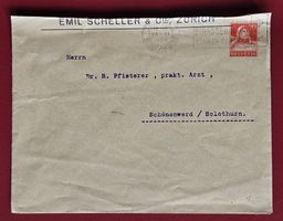 PRIVATGANZSACHE SCHELLER ZÜRICH PFIST. ARZT SCHÖNENWERD 1928