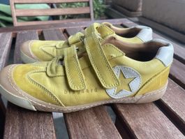 Bisgaard Halbschuhe gelb Klettverschluss Grösse 35