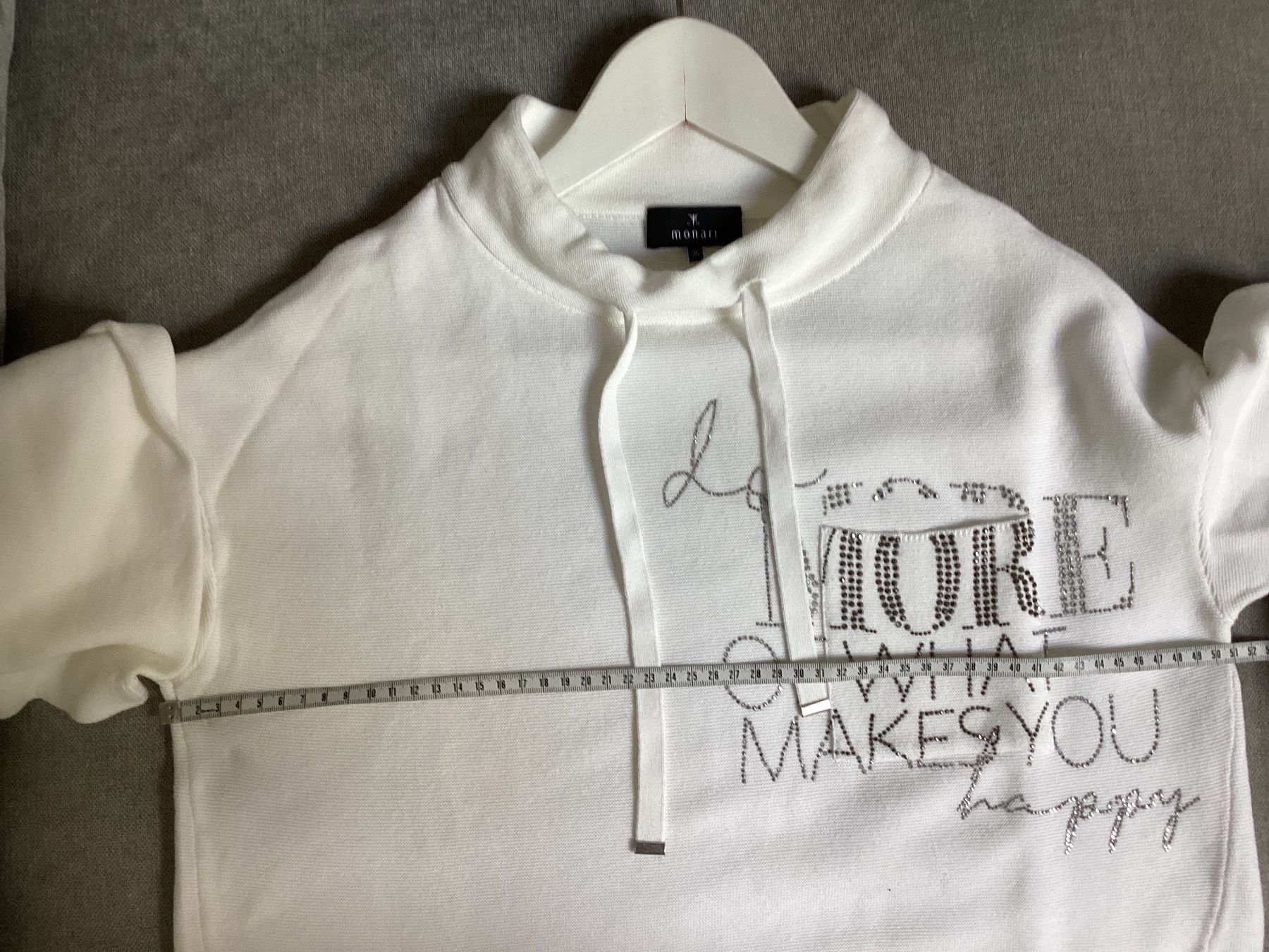 Monari Pulls & Sweat-shirts: Monari schöner Pullover, Gr. 36, Weiss, mit Strass – D'occasion à Homberg b. Thun par Homata 4