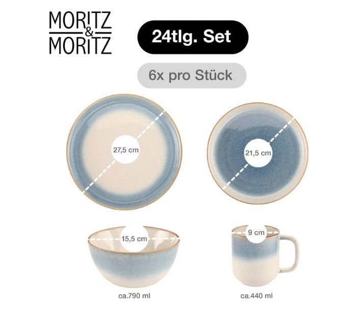 Set di piatti: MORITZ & MORITZ Geschirrset – Nuovo (secondo la descrizione) da Beinwil am See venduto da Restwert_Beinwil 7