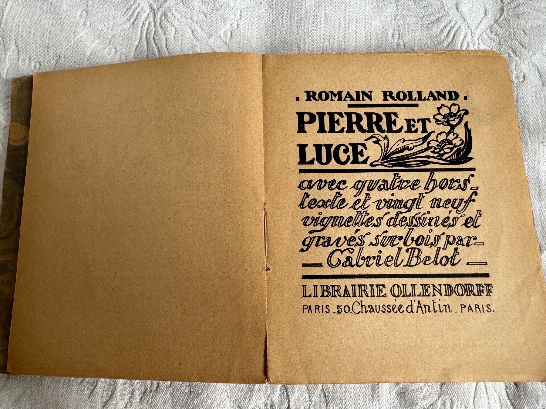 Libri: PIERRE ET LUCE, Rolland,  Romain, Librairie Ollendorff, 1918 – Usato da Zürich venduto da Husopaska 1