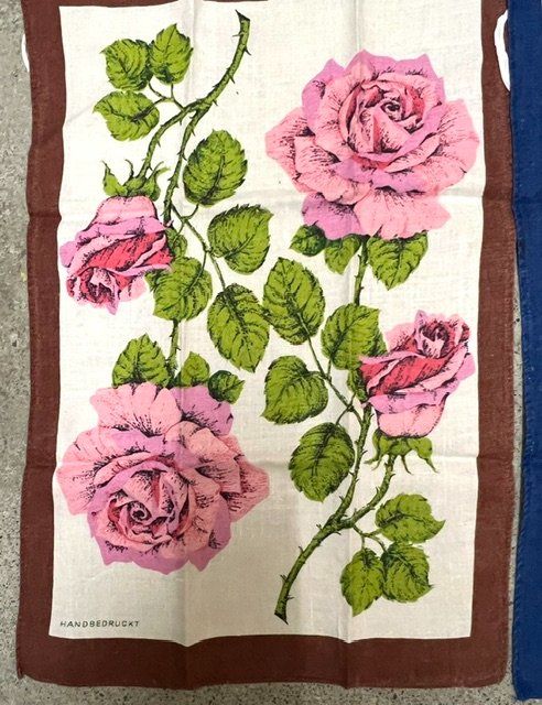 Strofinacci: 3 Küchentücher mit Rosen verschiedene Farben – Usato da Zürich venduto da gigimai67 7