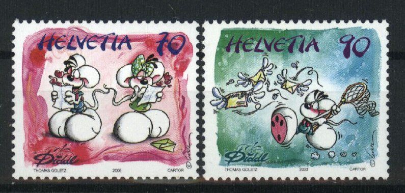 Alle Briefmarken: 2003, Sondermarke Diddl ** (1) – Gebraucht aus Willisau von Vollstempel