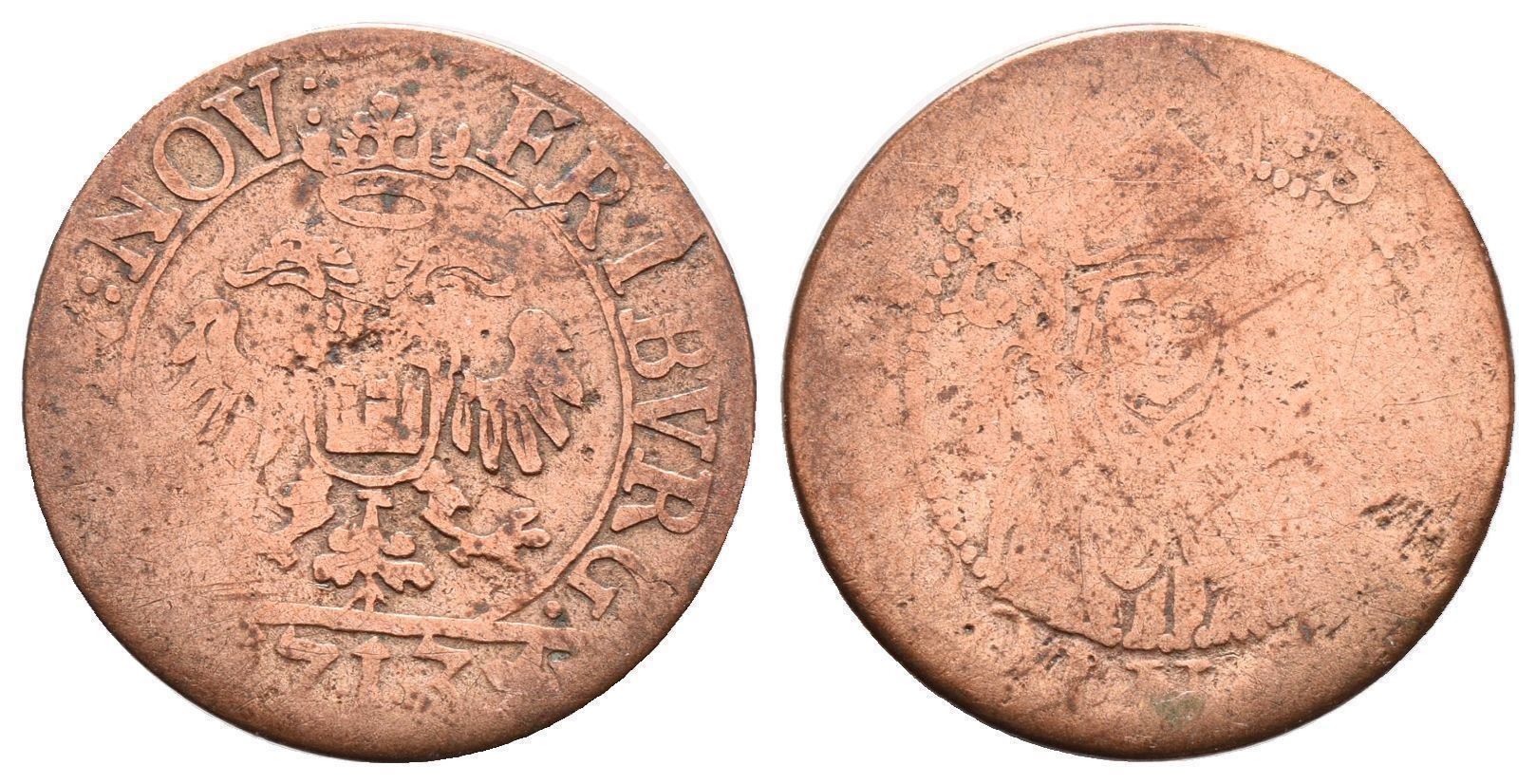 Alle Münzen: Freiburg Schilling 1713  /604/ – Gebraucht aus Trimbach von Solothurn1