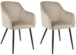Esszimmerstuhl LEE beige 2er Set - Gratis Versand