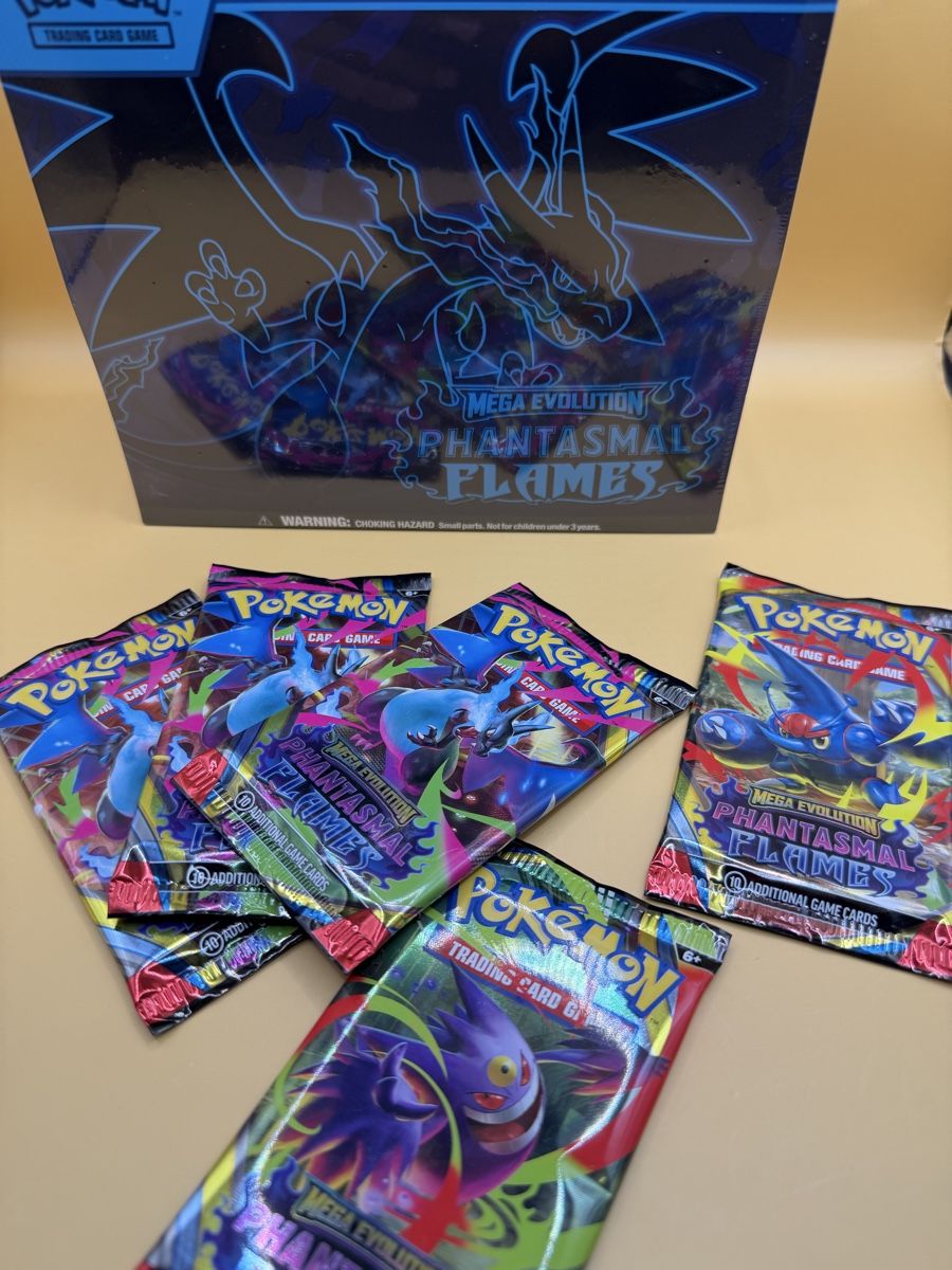 Pokémon Carte collezionabili: Phantasmal flames ETB & 5 Booster Packs – Nuovo e nell'imballaggio originale da Wetzikon ZH venduto da KartenKid