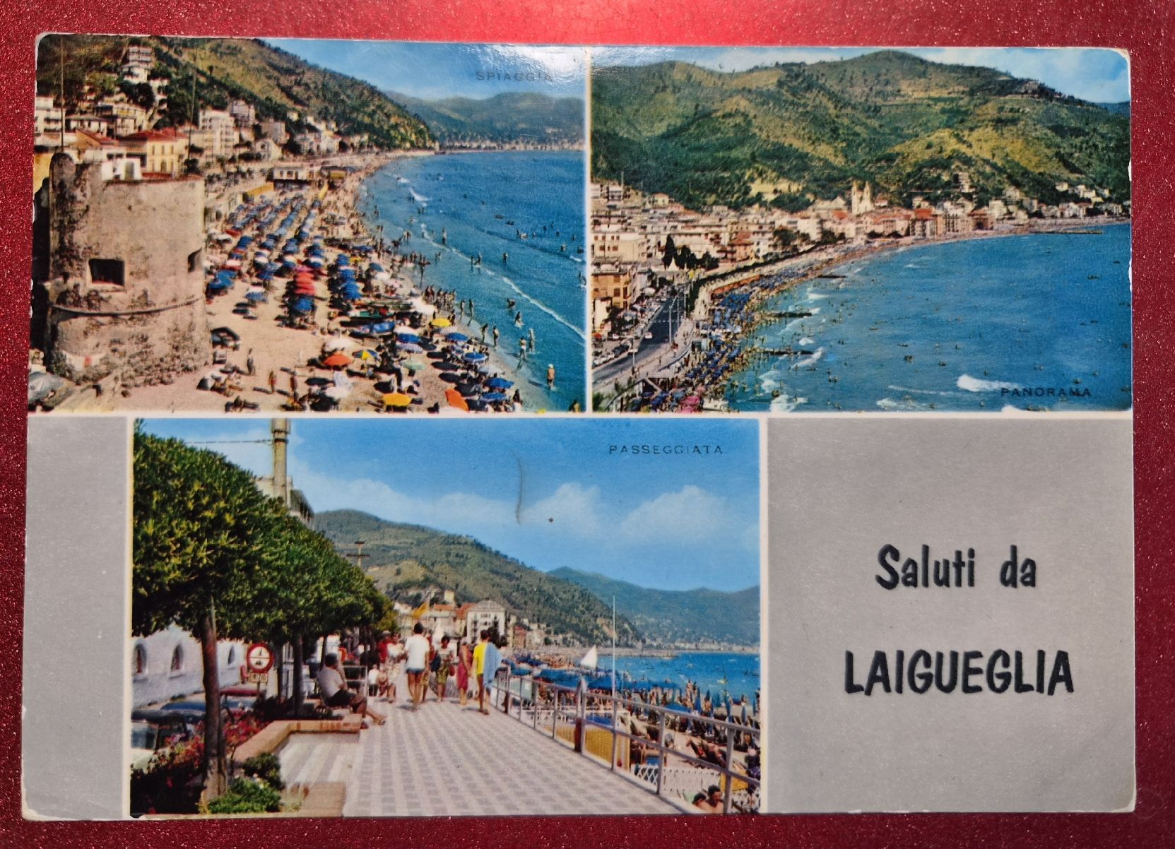 Ansichtskarten: Saluti da  Laigueglia 1966 – Gebraucht aus Melchnau von Arthurius