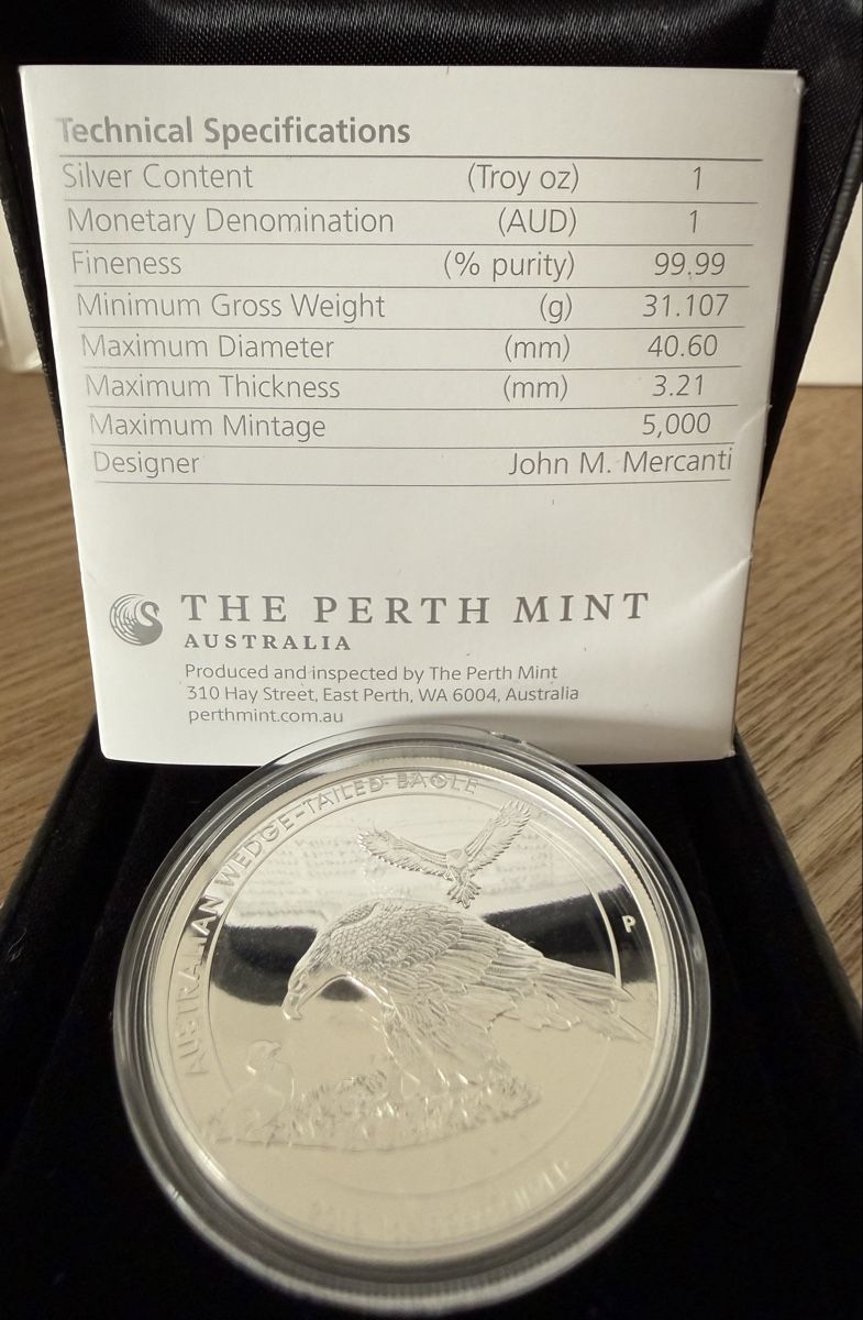 Alle Münzen: Perth Mint Silbermuenze Wedge-Tailed Eagle 1oz 2016 – Neu (gemäss Beschreibung) aus Hedingen von mat_s8x7 3