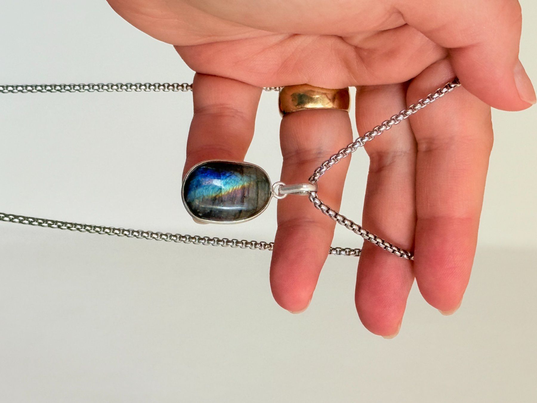 Catenine: Labradorite necklace – Nuovo e nell'imballaggio originale da Genève venduto da AGBERG 6