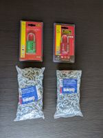 2 neue Vorhängeschlösser (Zahlencode) + 2 neuwertige Ketten