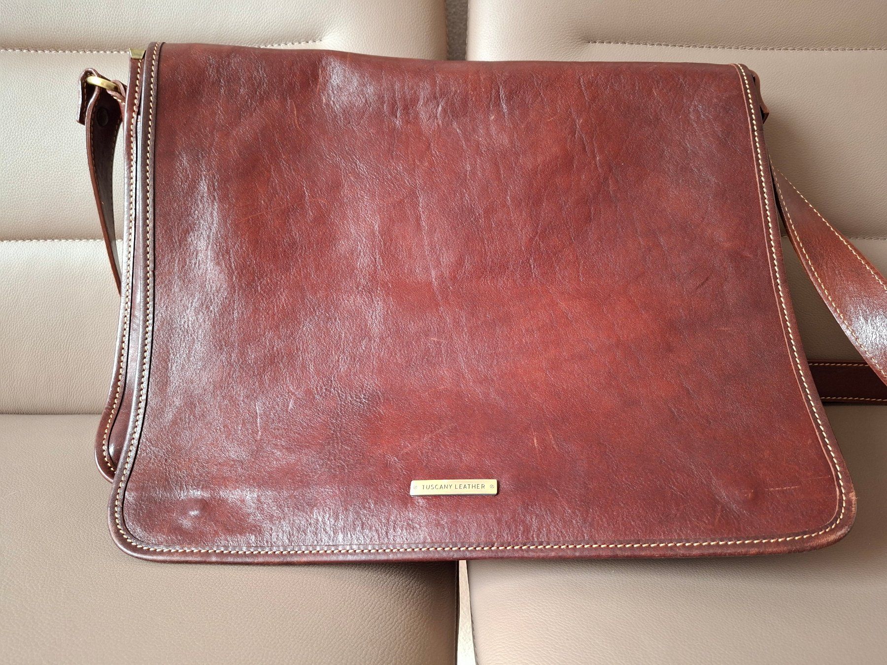 Valigie & Borse: Die Messenger Double Freestyle Leder Herrentasche Tuscany – Nuovo (secondo la descrizione) da Winterthur venduto da preiswert-wohnen 5
