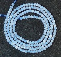 1 Strang echte kleine Aquamarin Perlen facettiert 2 mm