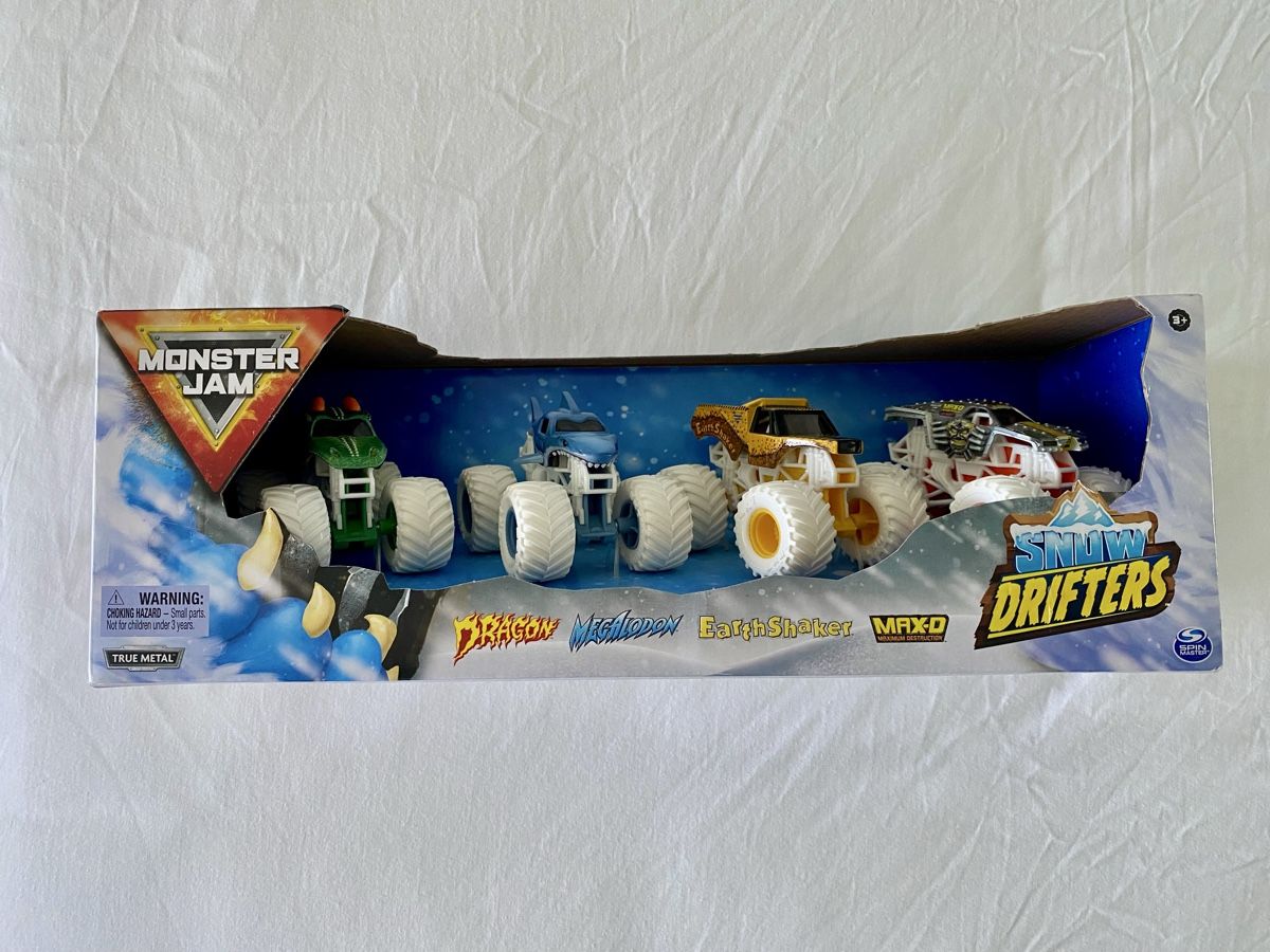 Giocattoli: Monster Jam Snow Drifters Set, 4er Set – Nuovo e nell'imballaggio originale da Oberembrach venduto da theZaz