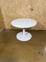 Rundtisch weiss höhenverstellbar Metall Fuss guter Zustand