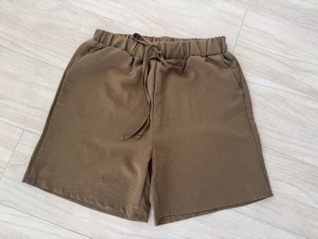 Kurze Hose Khaki Gr.L mit Gummizug / Bügelfrei NEU