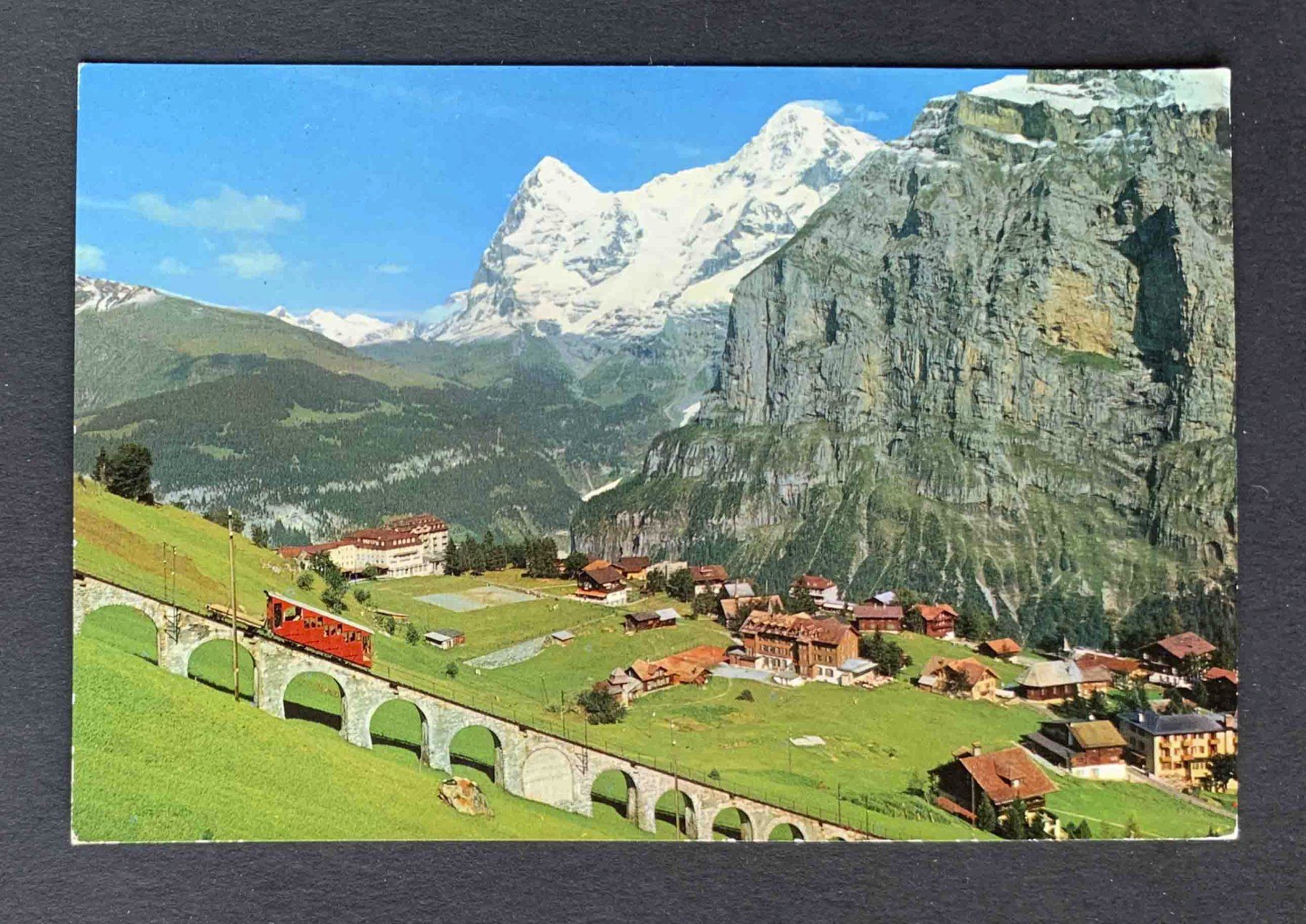 Ansichtskarten: AK Mürren Allmendhubelbahn Eiger und Mönch – Gebraucht aus Goldau von artelier1