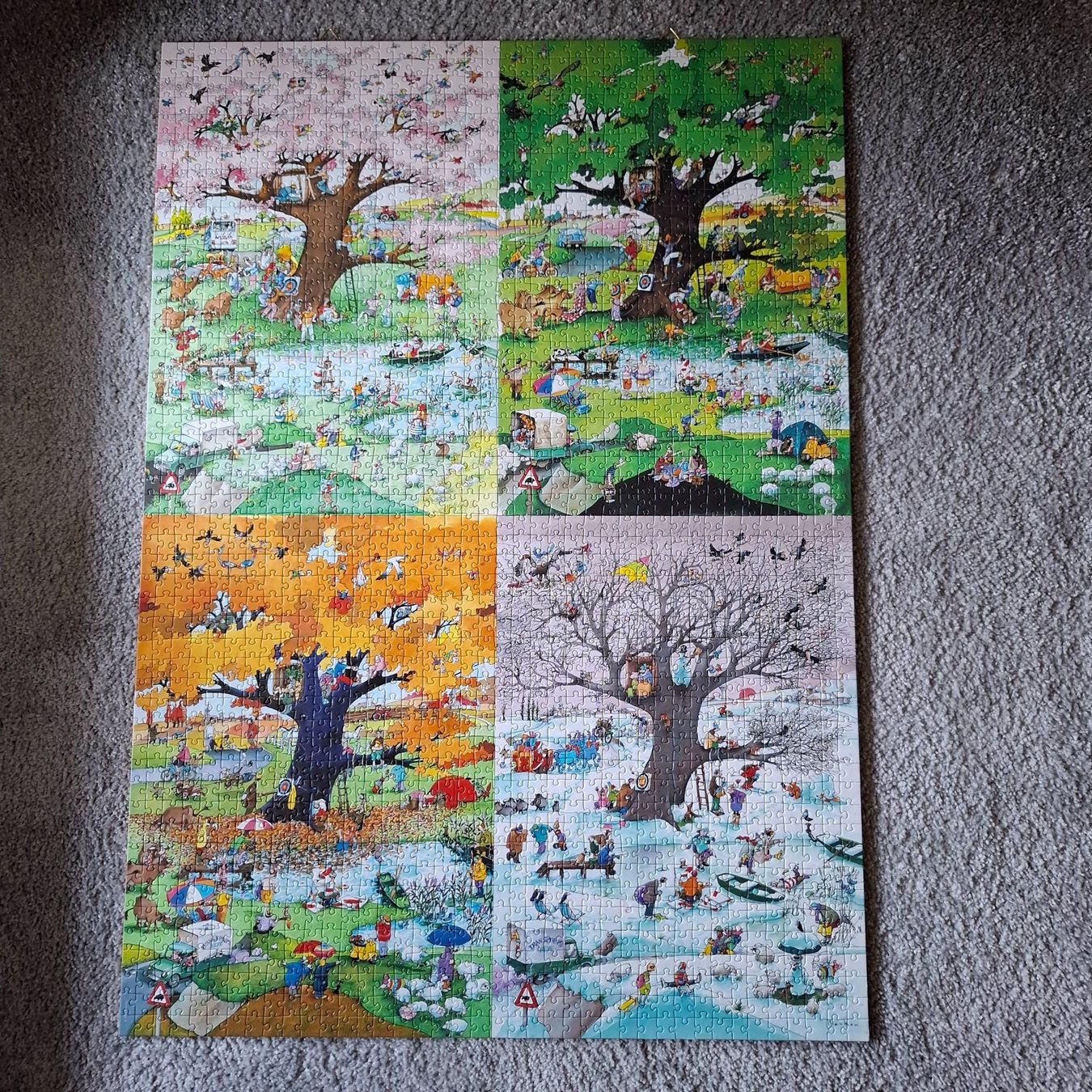 Heye Puzzle: Roger Blachon "4 Seasons" Puzzle geklebt – Usato da Hombrechtikon venduto da Tinea82 1