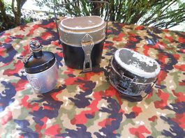 Armee / Militär Trinkflasche & 2 Gamellen