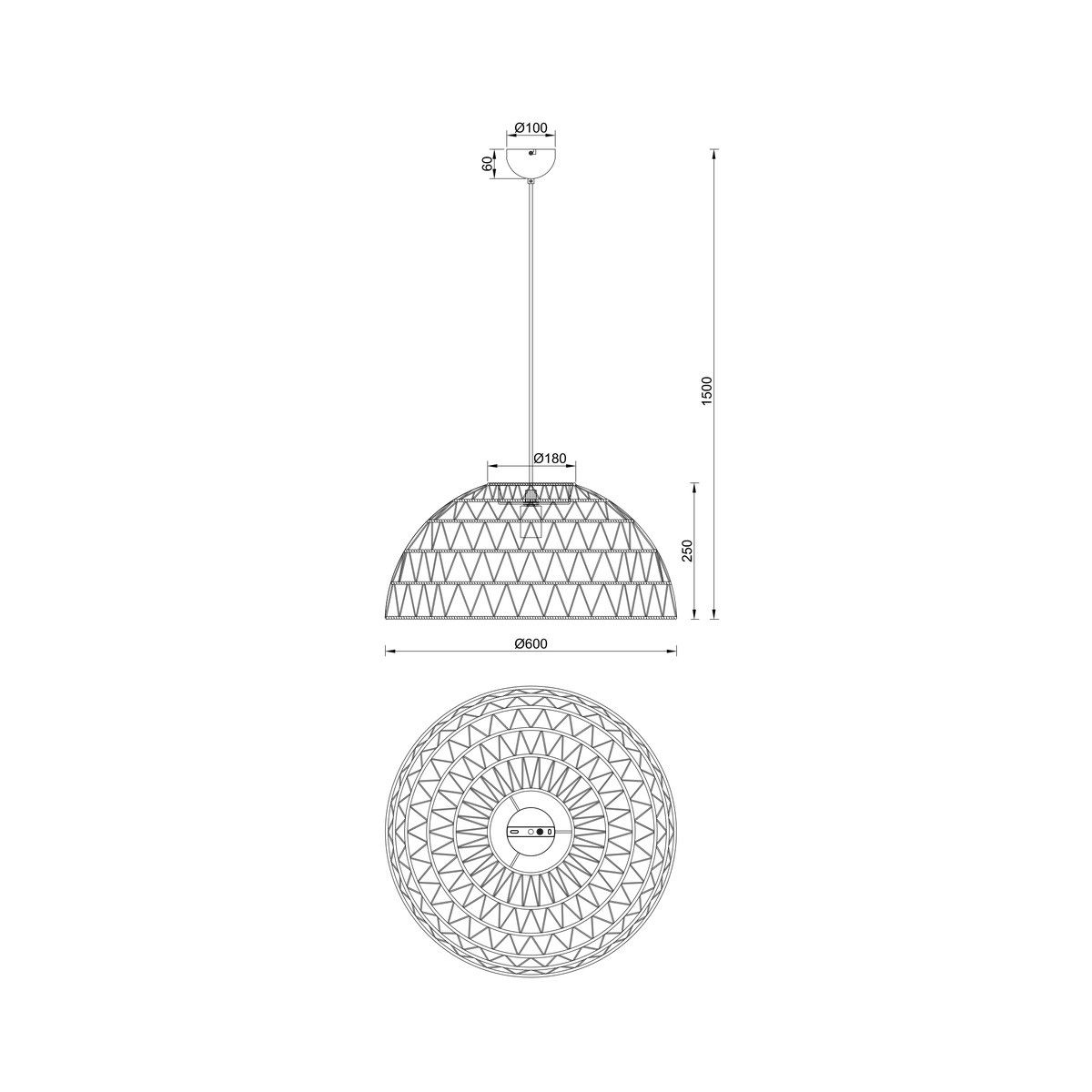 Lampadari & plafoniere: Pendelleuchte, Papiergarn, 60 cm Ø – Nuovo (secondo la descrizione) da Kreuzlingen venduto da Smart-Light 7