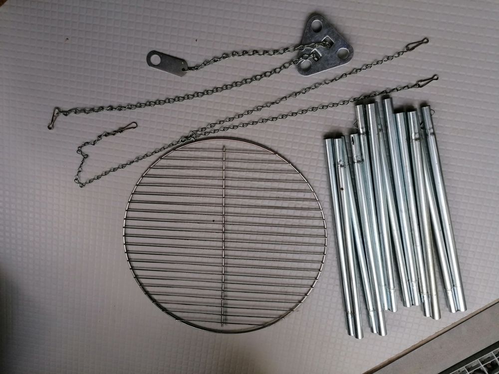 Chrom Grillrost Rund 50cm - Für Dreibein & Schwenkgrill