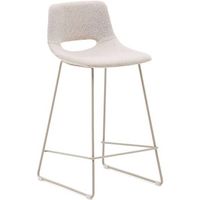 Kave Home Barhocker Zahara Sitzhöhe 65 Stoff beige