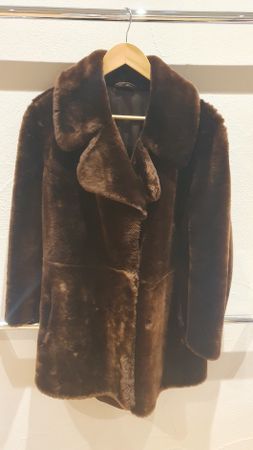 Damen Mantel Pelz braun La Tannerie Grösse xs