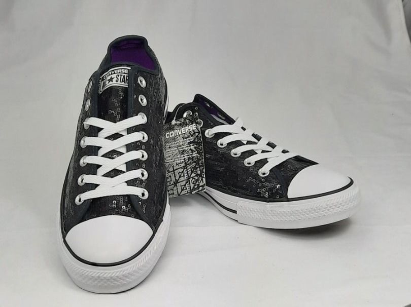 Converse Scarpe da uomo: CONVERSE All Star Low Sneaker Pailletten schwarz Gr. 45 – Nuovo e nell'imballaggio originale da Seuzach venduto da VT-Collections1