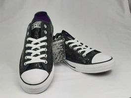 CONVERSE All Star Low Sneaker Pailletten schwarz Gr. 45