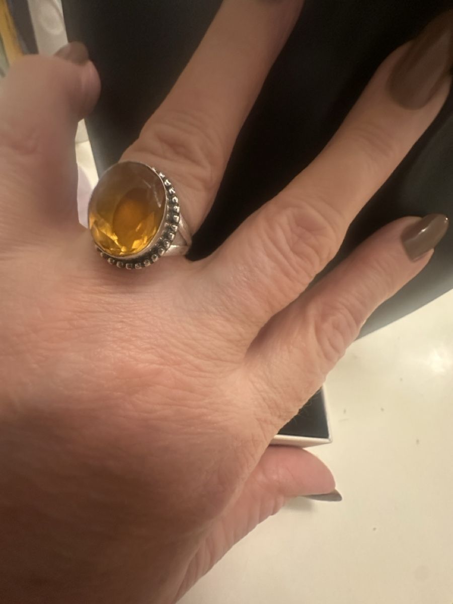 Ringe: Silber Ring mit Citrin Halbedelstein – Neu und originalverpackt aus Kriens von Hortensie6 4