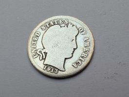 🇺🇸  USA Dime 1913 - Barber - silver