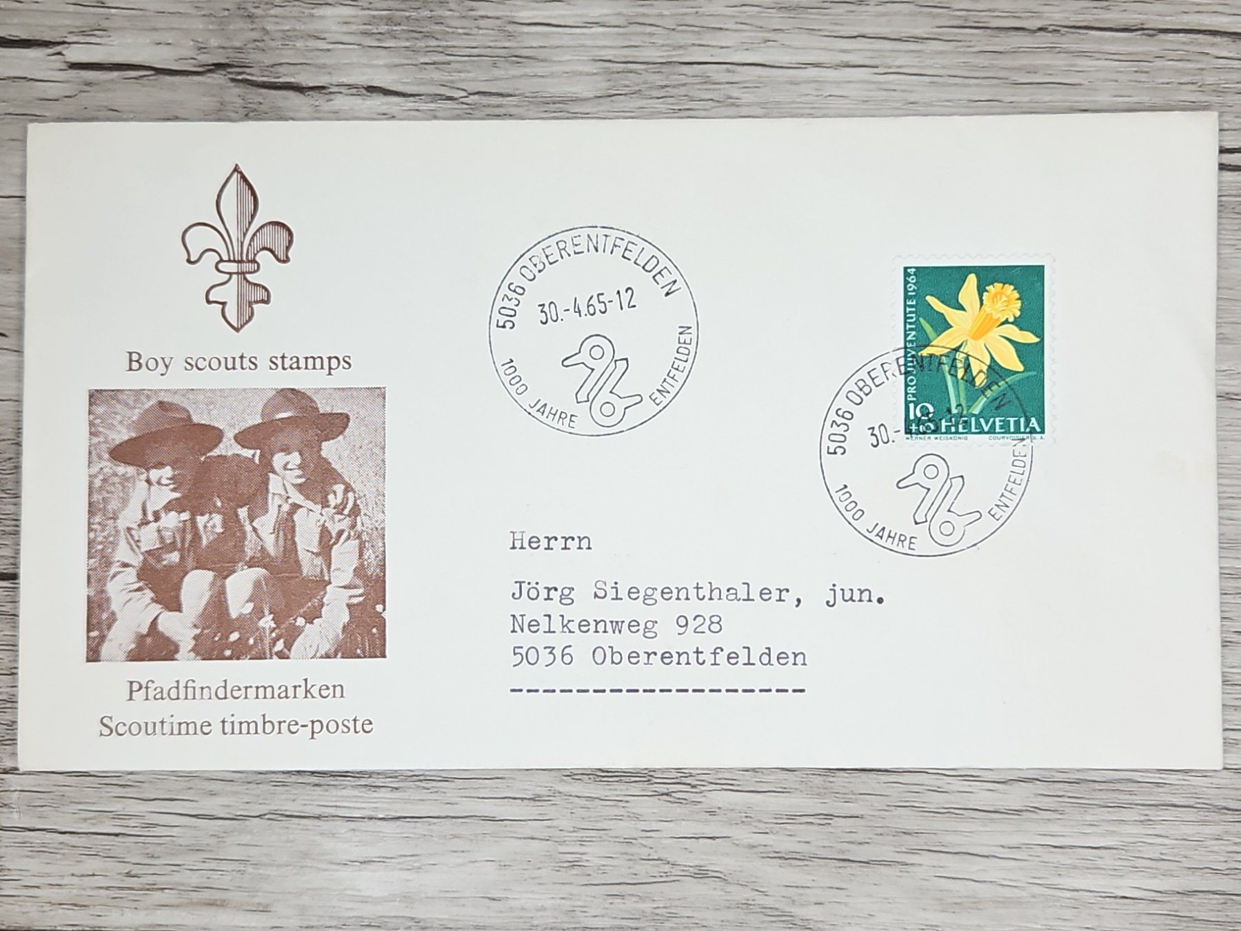 Tutti i francobolli: CL03 Enveloppe + Timbre Suisse 1965 – Usato da Cousset venduto da Patrick_Collections