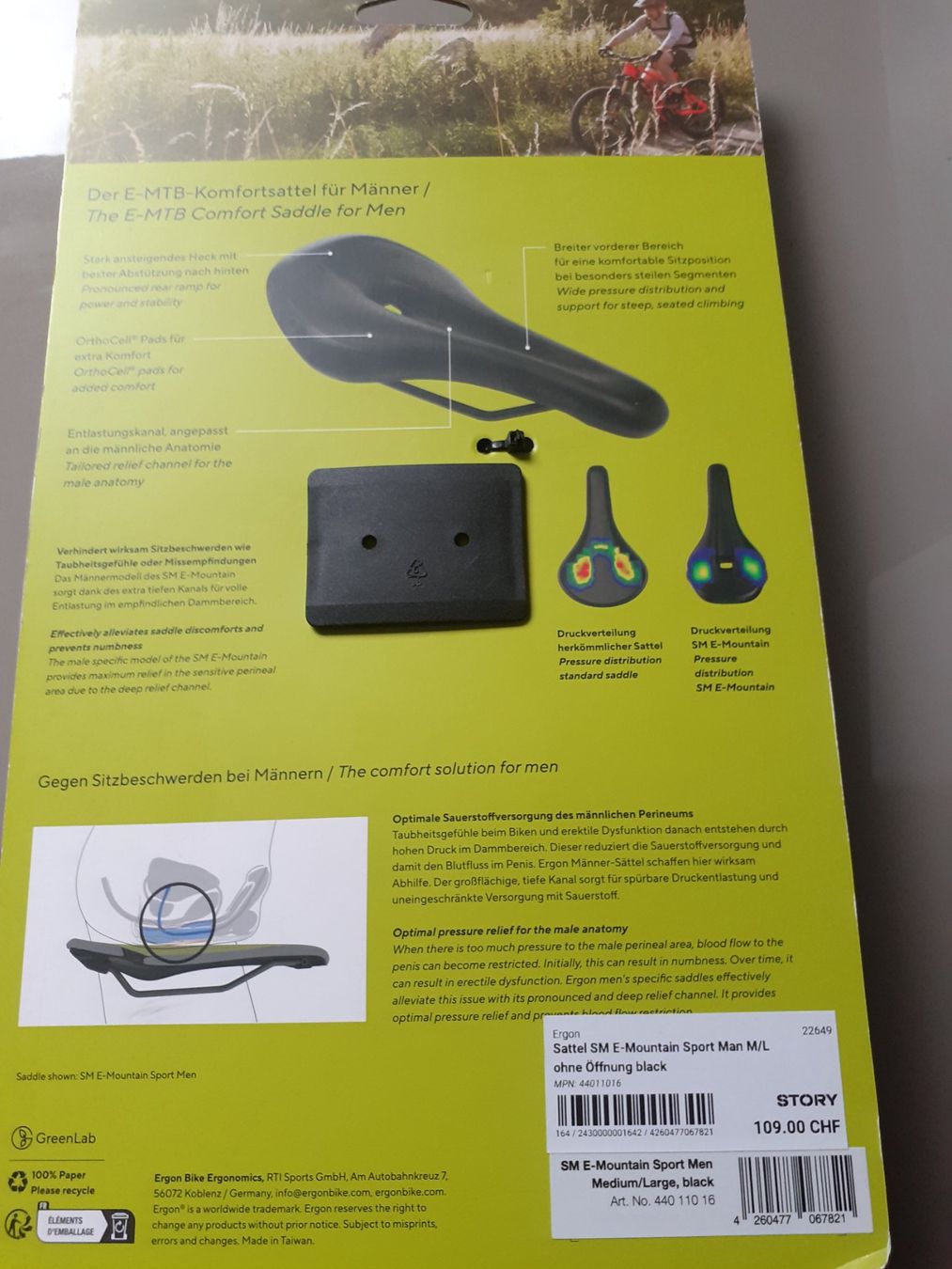 Ergon Pièces détachées: Oregon E-MTB Sattel, Men – Neuf (Voir description) à Cazis par Lucio05 3