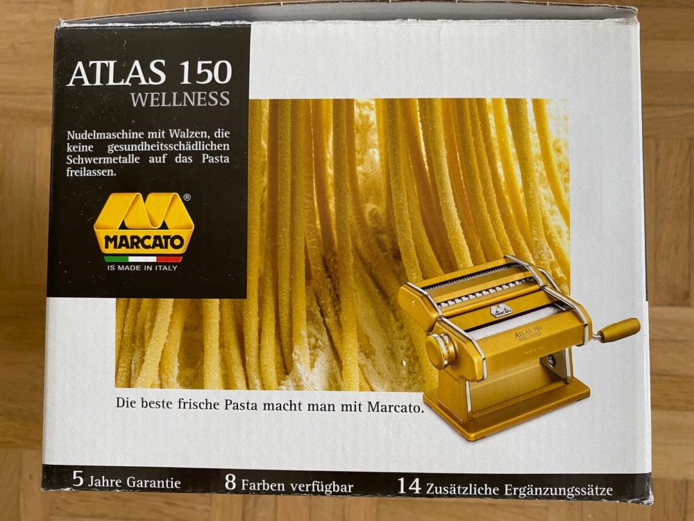 Machine à Pâtes Marcato Atlas 150 Wellness – Acier Inoxydable, Manuelle, Occasion
