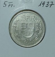 5 Franken 1937  Silber
