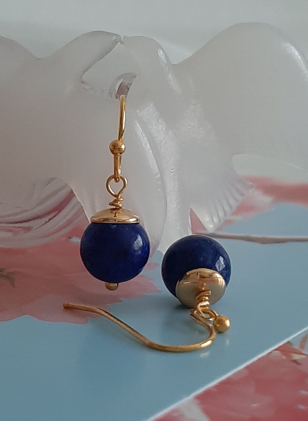 Orecchini pendenti & Orecchini a lobo: Lapislazuli Ohrschmuck ! – Nuovo e nell'imballaggio originale da Allschwil venduto da Weyli18