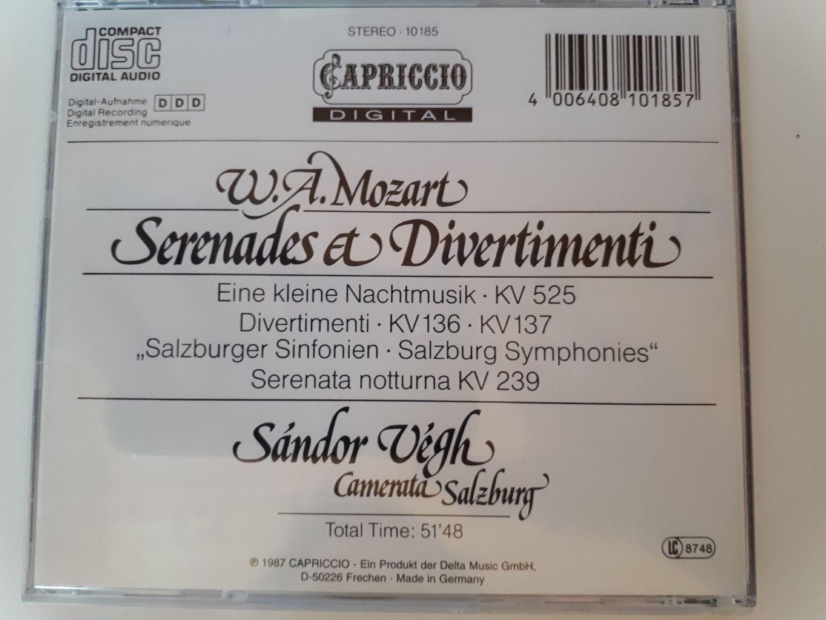 CDs: Mozart: Serenades et Divertimenti – Gebraucht aus Dietikon von Buchantiqdietikon 1