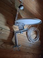 Satellitenschüssel + Halterung+ LBN Kabel,  ca. 40x36 cm