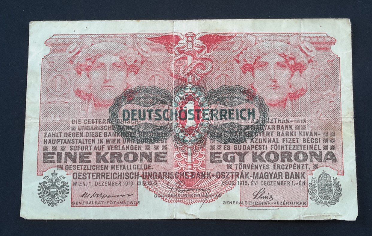 Banknoten: BANKNOTE DEUTSCHÖSTERREICH 1.DEZEMBER 1916 – Gebraucht aus Ostermundigen von Heavenmaus75