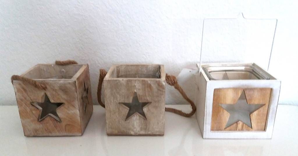 Lanterne: Holz Laternen Set / Windlicht – Usato da Aarau venduto da Yeeaaah 1