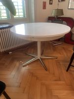 Runder Esstisch weiss ausziehbar mit Sternfuss 