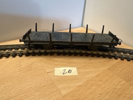 Modelleisenbahn Flachwagen Spur H0 schwarzer Güterwagen