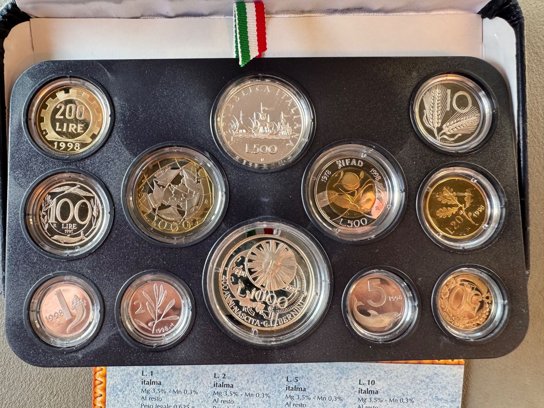 Tutti le monete: Italien Münzsatz 1998 - Proof – Nuovo (secondo la descrizione) da Meilen venduto da coins4sale 6