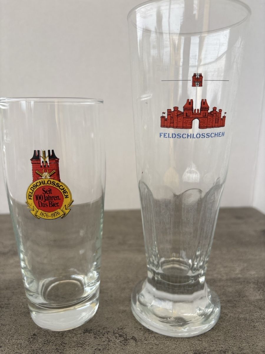 Feldschlösschen Gläser: 4 Feldschlösschen Bier Trinkgläser – Gebraucht aus Rümlang von resale35 2