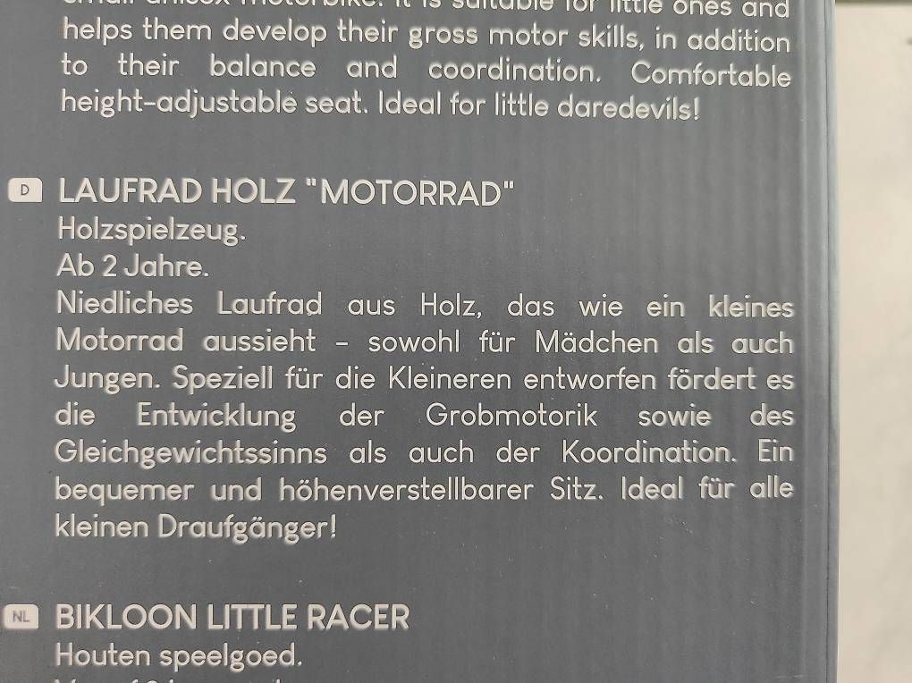 Fahrzeuge für Kinder: Laufrad aus Holz neu OVP – Neu und originalverpackt aus St. Margarethen TG von Sunnycat 2