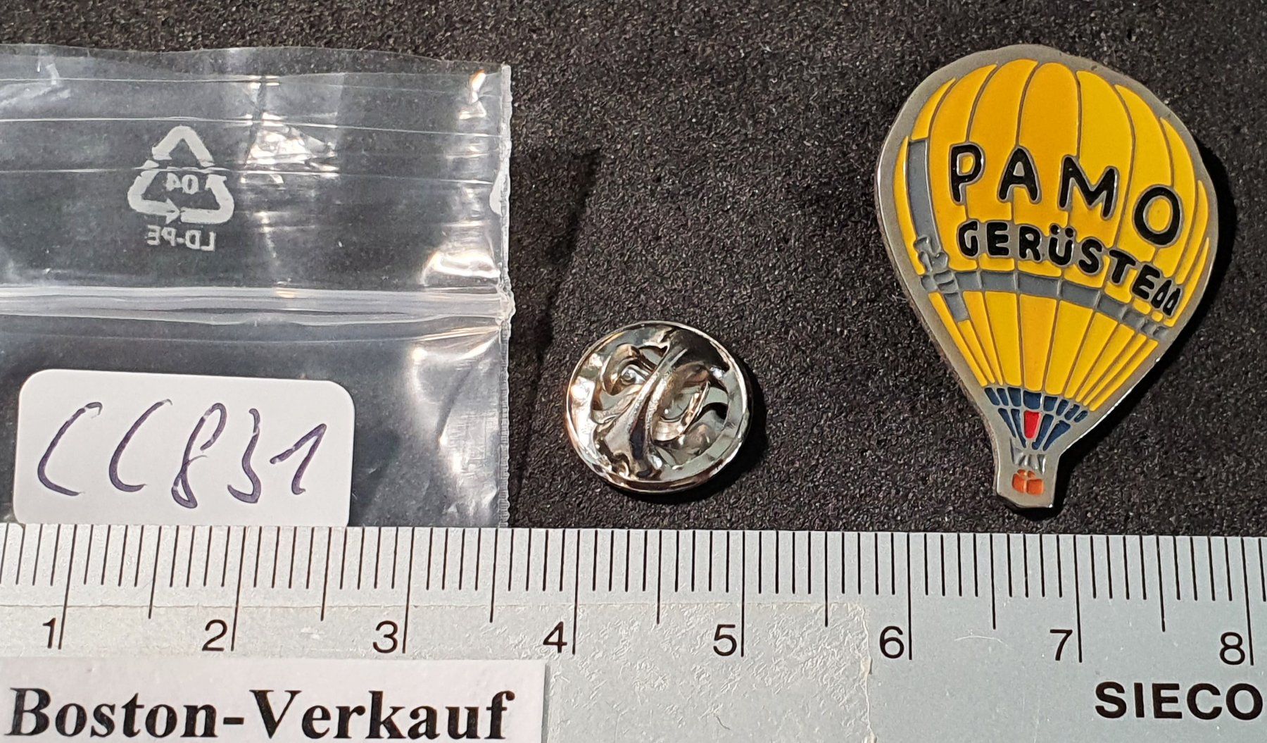 Placchette & Badge: CC831 - Pin Ballon PAMO Gerüste – Usato da Reinach BL venduto da Boston-Verkauf 1