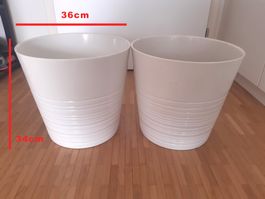 2 x Cache-pots en faïence 36cm