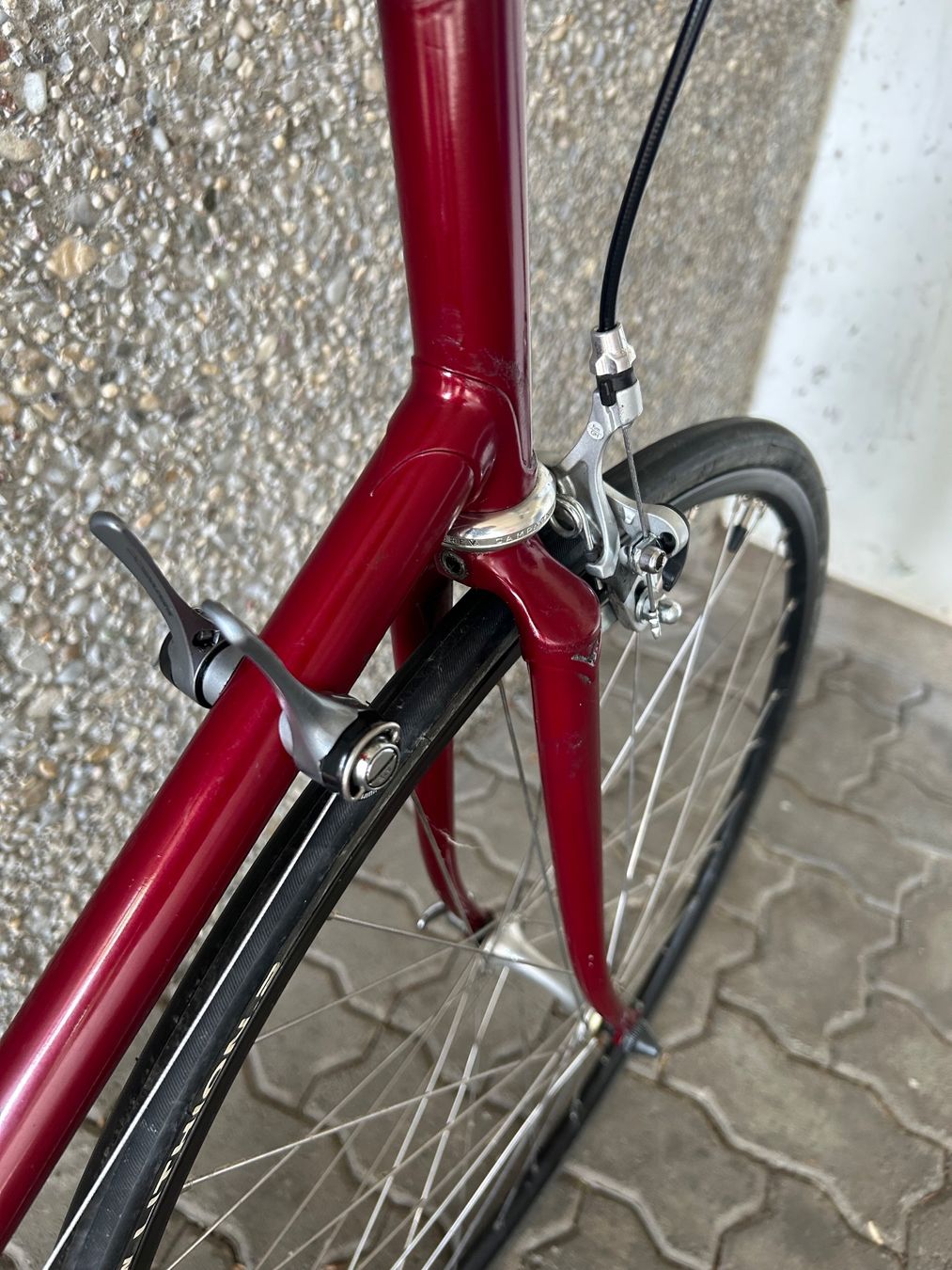 Biciclette: Rennvelo dunkelrot mit Stahlrahmen – Usato da Adlikon b.Regensdf venduto da usado 2