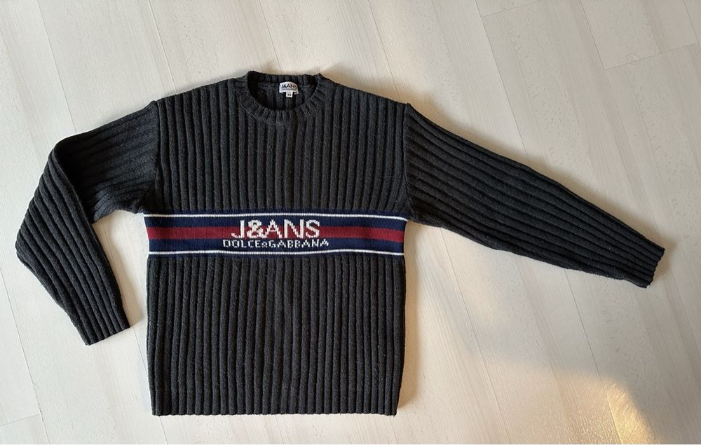 Pull Dolce & Gabbana 100% Cachemire - Col Roulé Motif Damier - Taille UK 10 - Occasion Très Bon état