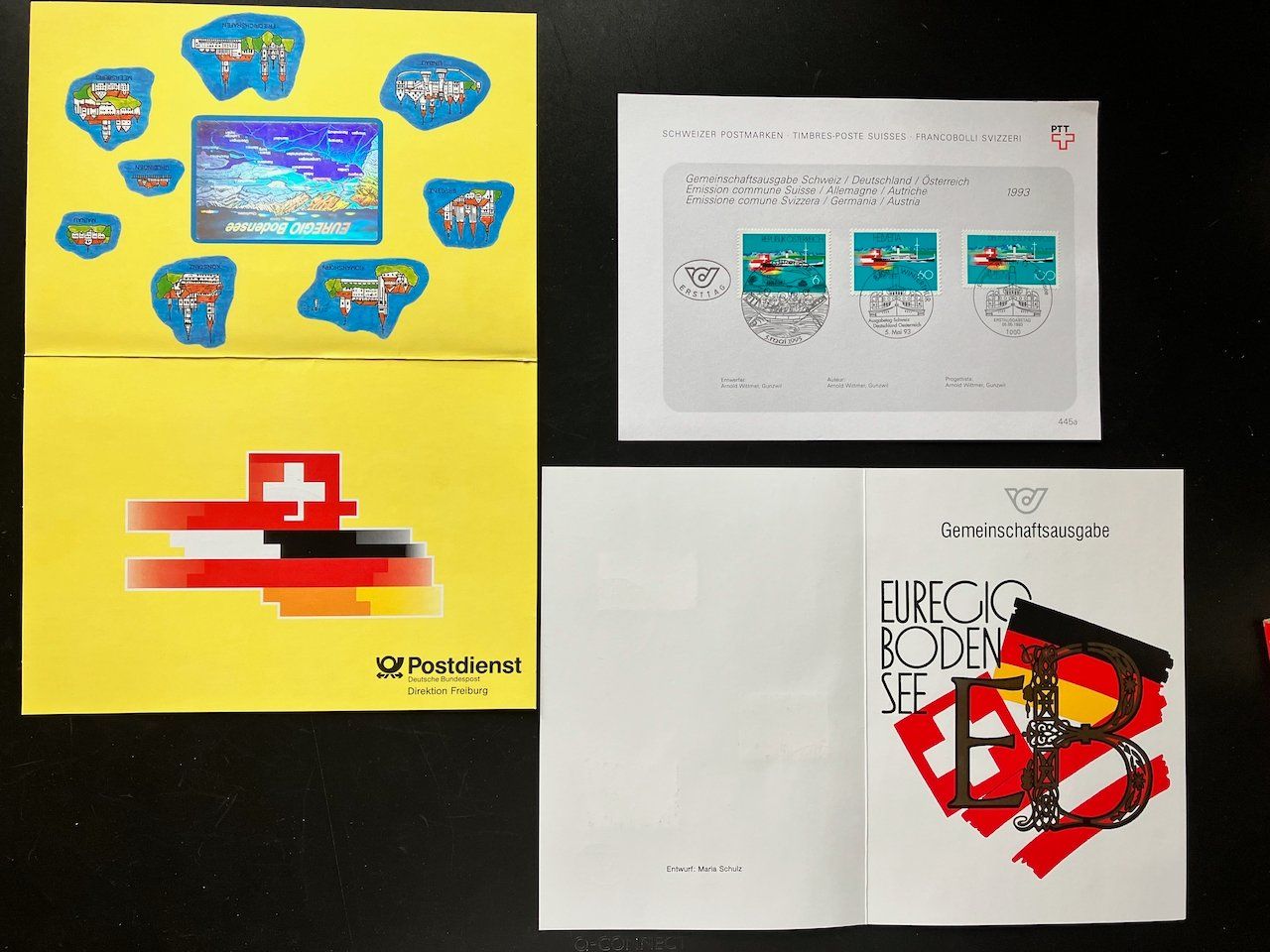 Alle Briefmarken: Gemeinschaftsausgabe D - A - CH "Euregio Bodensee" 1993 – Gebraucht aus Nesslau von andi_hon 4